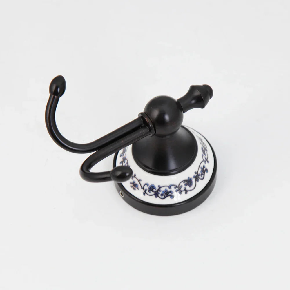 DecorBites™ Black Stainless Steel Wall Mounted Bathroom Towel Hook Robe Coat Hanger
