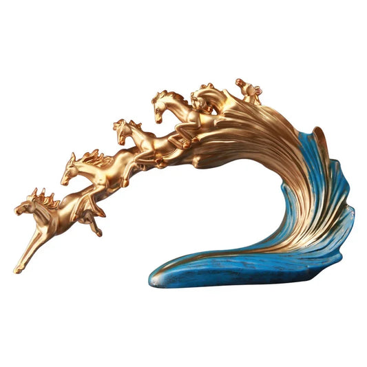 DecorBites™ Galloping Horse Luxury Sculpture: Elegant Decor for Office, Living Room & Store.