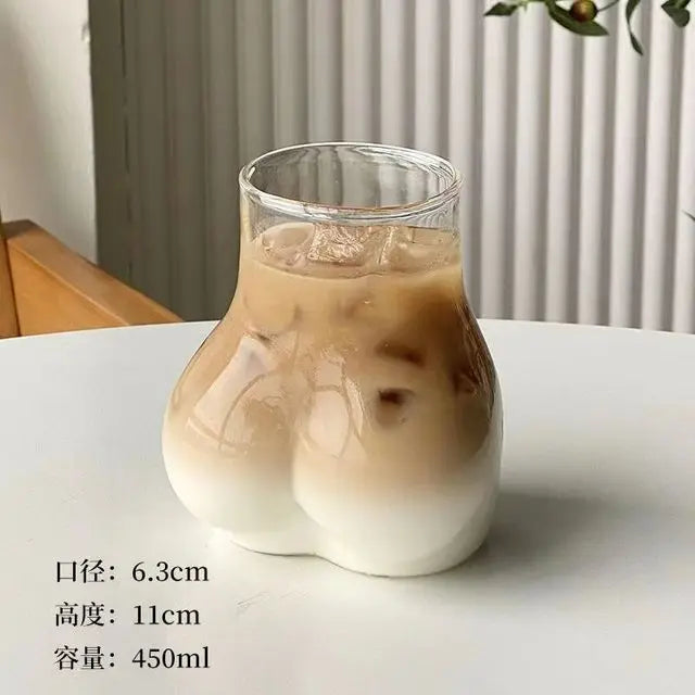 DecorBites™ Heat-resistant Glass Cafe Coffee Cup for Iced Latte Americano Juice Drink
