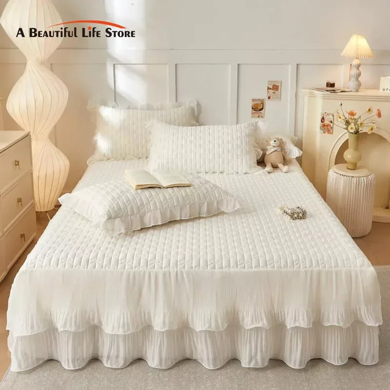 Cooling Ruffles Bed Skirt Set