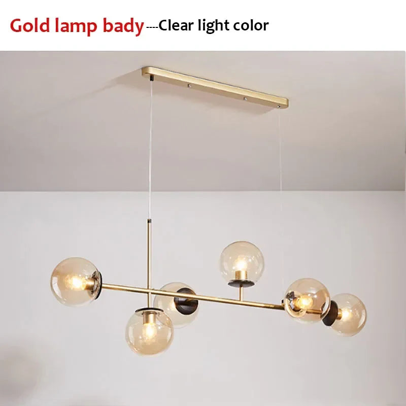 DecorBites™ Glass Ball LED Pendant Light Modern Chandelier for Living Room Decor