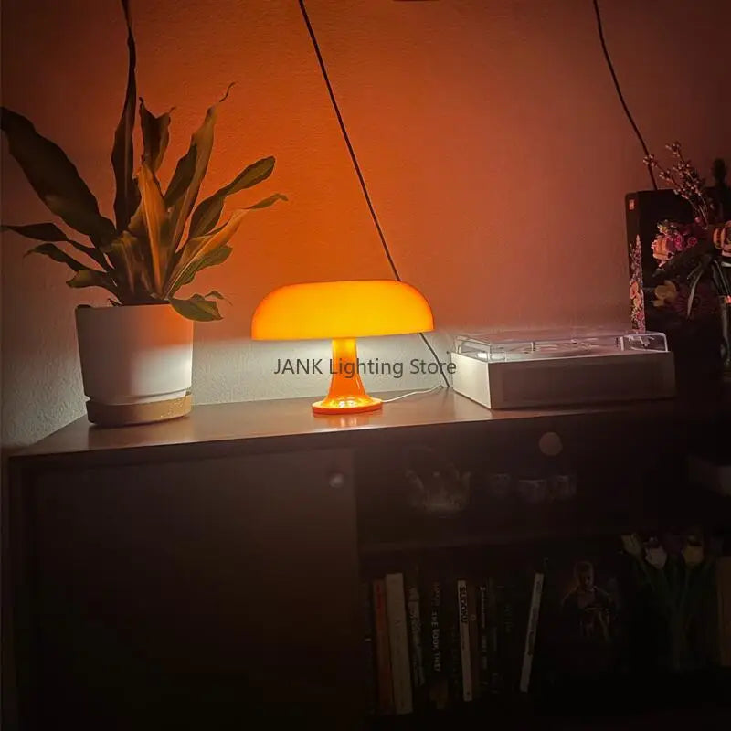 DecorBites™ Designer LED Mushroom Table Lamp for Modern Minimalist Decor Lighting in Bedroom & Living Room