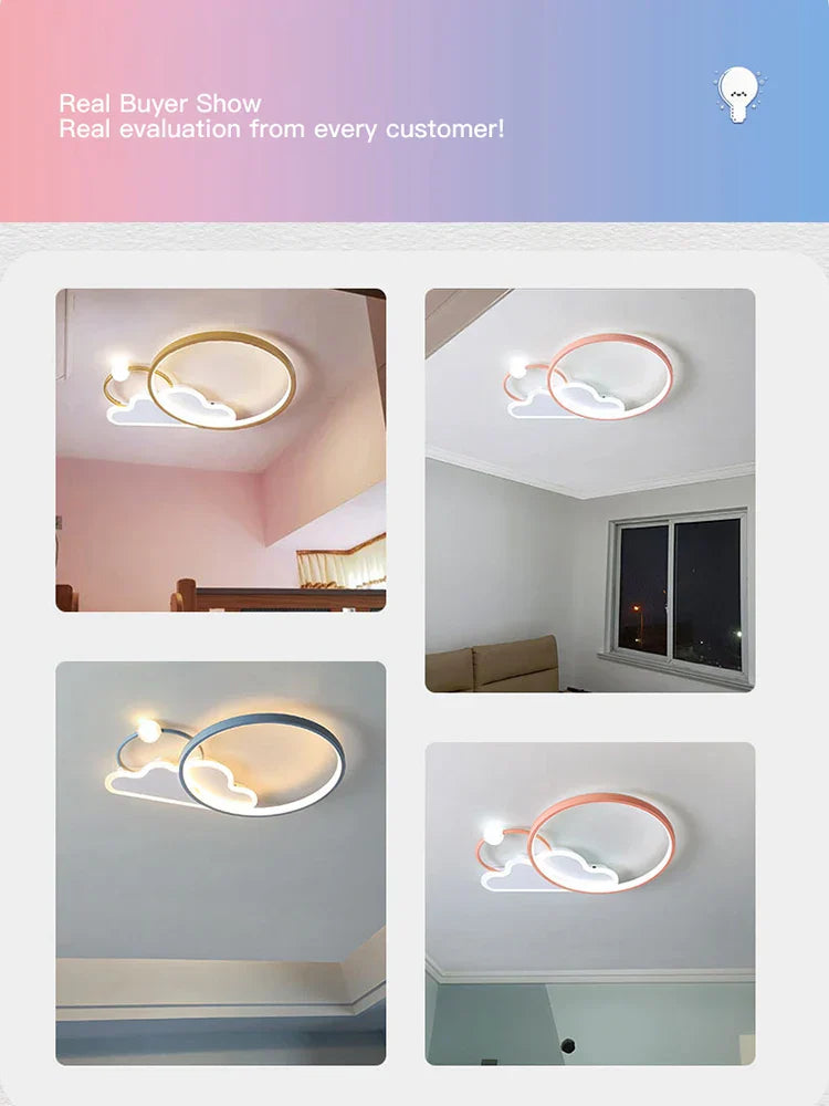 DecorBites™ Kids LED Ceiling Light: Modern Nursery Chandelier for Bedroom, Smart Cartoon Lamp