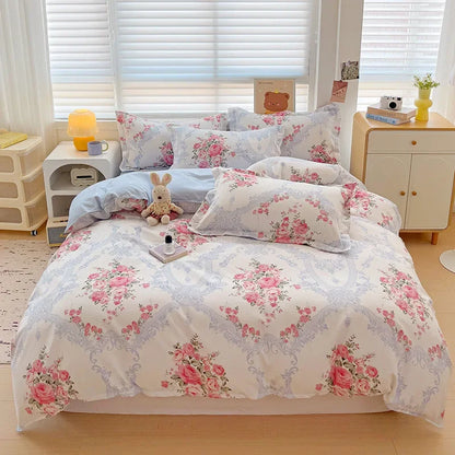 DecorBites™ Cotton Printed Bedding Set: Cozy, Breathable, All Seasons Comforter Set
