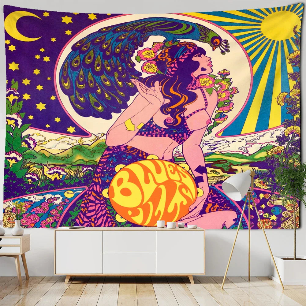 Anime Girl Tapestry Art