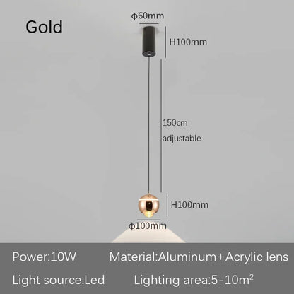 DecorBites™ LED Bedside Lifting Chandelier – Modern Minimalist Nordic Pendant Light for Home Décor