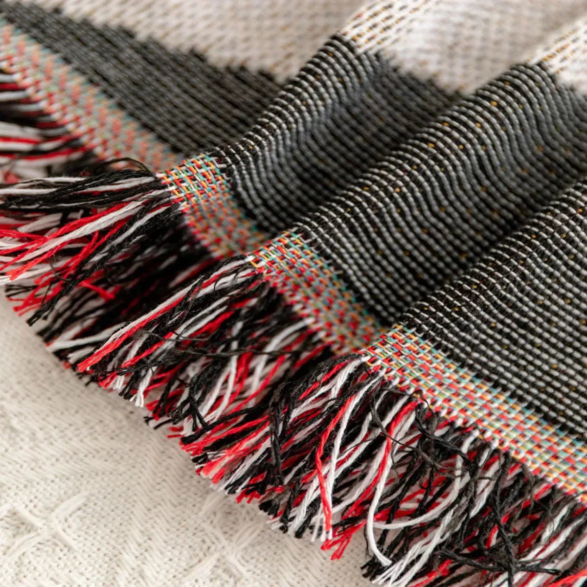 Tapestry Knit Sofa Blanket