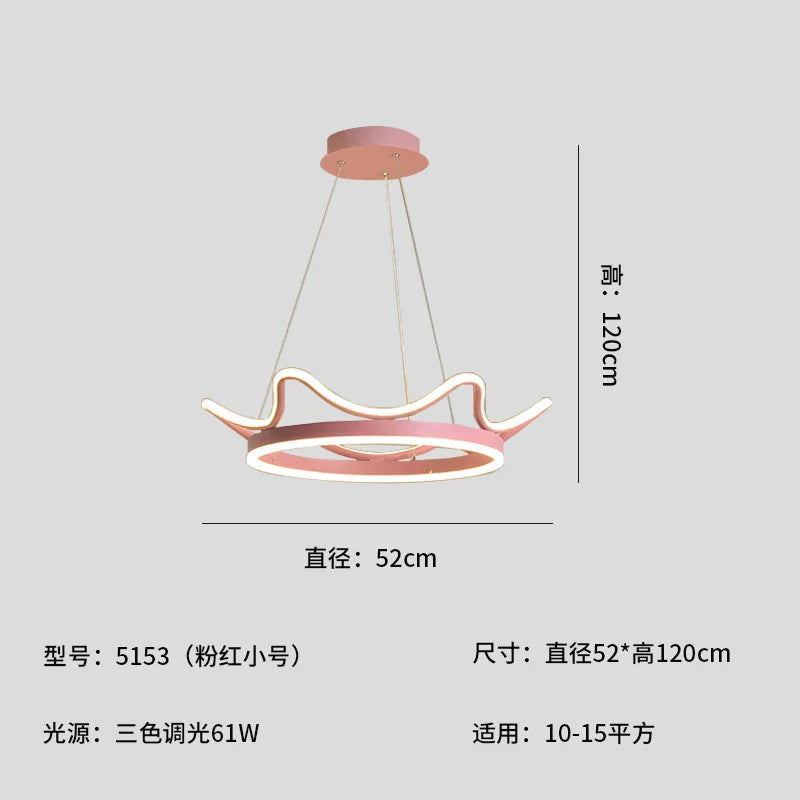 DecorBites™ Crown Design Gold Chandelier for Living Room Kids Bedroom