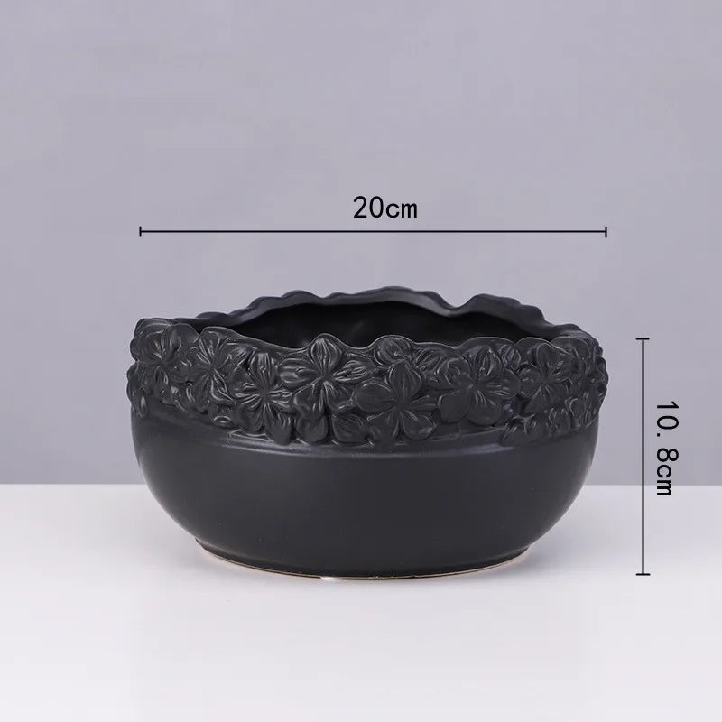 Gold Edge Ceramic Planter