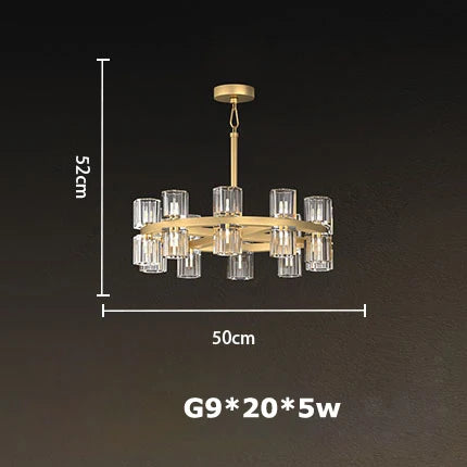 DecorBites™ Crystal Black Gold Luxury LED Hanging Pendant Light for Living Room