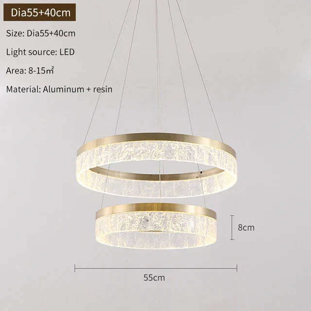 Gold LED Hotel Chandelier