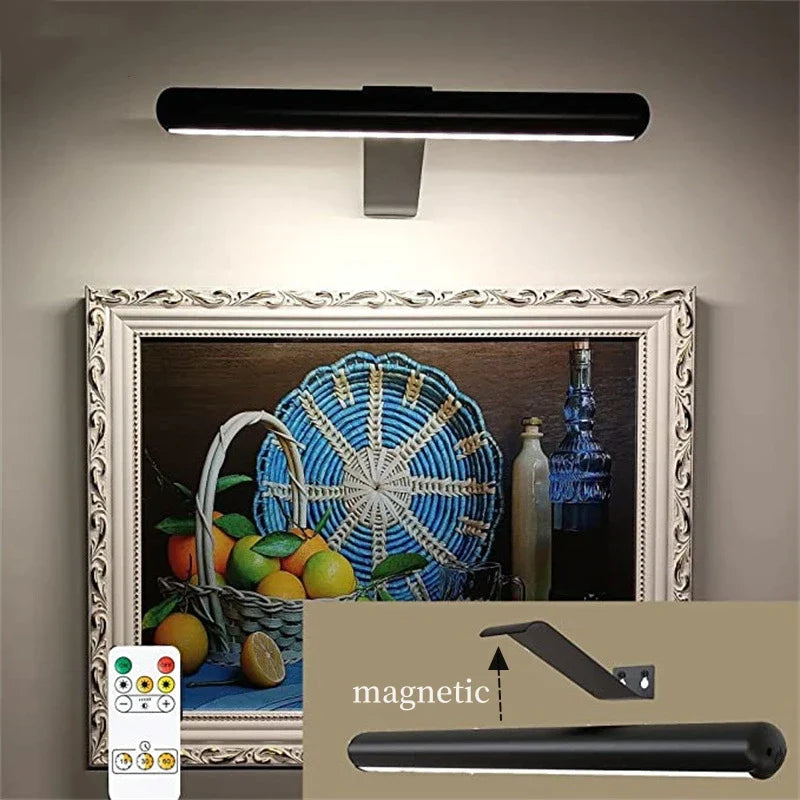 DecorBites™ LED Bathroom Wall Light Gold Dimmable Sconce USB Rechargeable Fixture