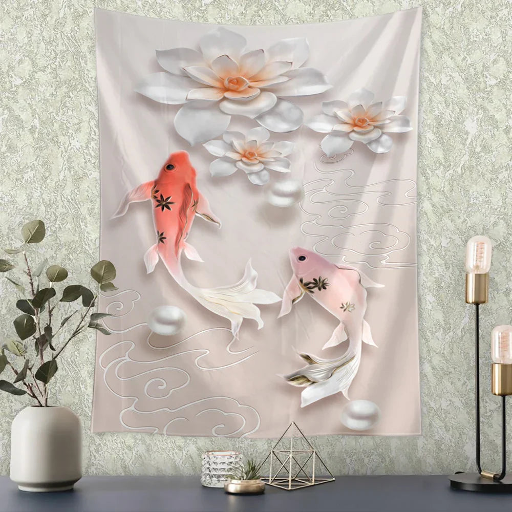 DecorBites™ Flying Crane Wall Hanging Tapestry for Home Retro Wall Decor