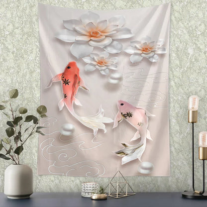 DecorBites™ Flying Crane Wall Hanging Tapestry for Home Retro Wall Decor