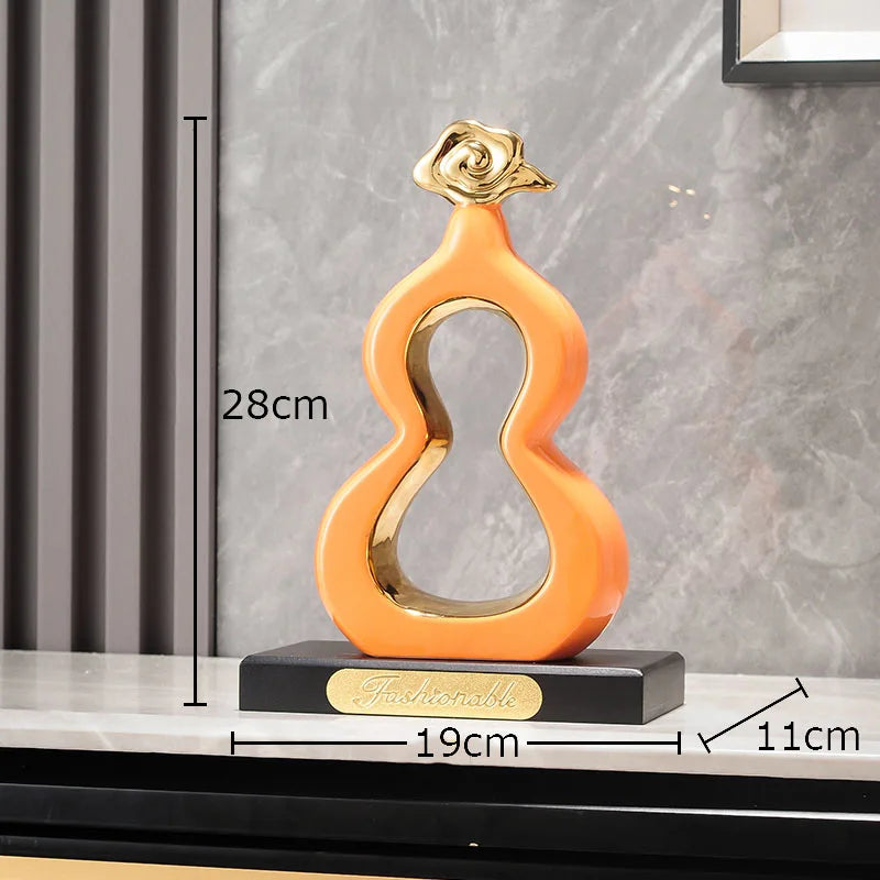 Gold Gourd Desk Sculpture