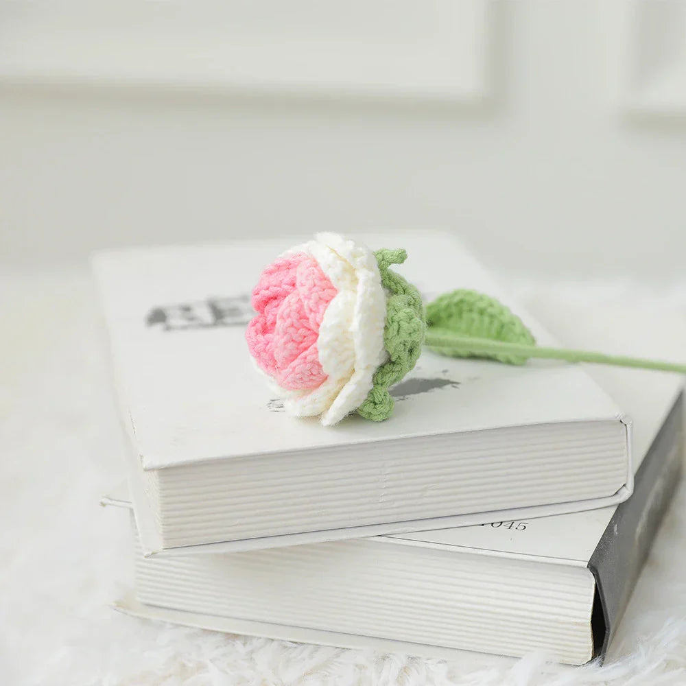 Cotton Rose Crochet Bouquet