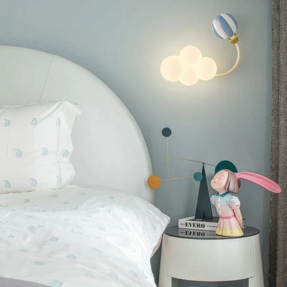 DecorBites™ Kids Airplane Wall Light with Rainbow Kite Design