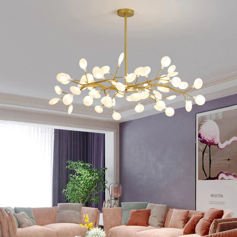 DecorBites™ LED Firefly Chandelier: Modern Nordic Ceiling Lights for Luxury Home Decor