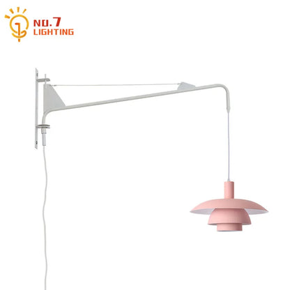 DecorBites™ Cream Wind Rotating Wall Lamp Swing Arm for Interior Lighting