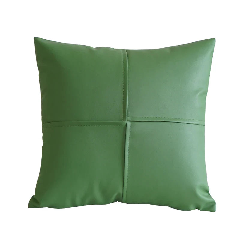 DecorBites™ Ivory Leather Pillow Cover 45x45cm for Home Decoration