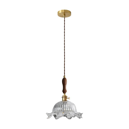 DecorBites™ Clear Glass LED Hanging Lamp French Style Pendant Light for Home Decor
