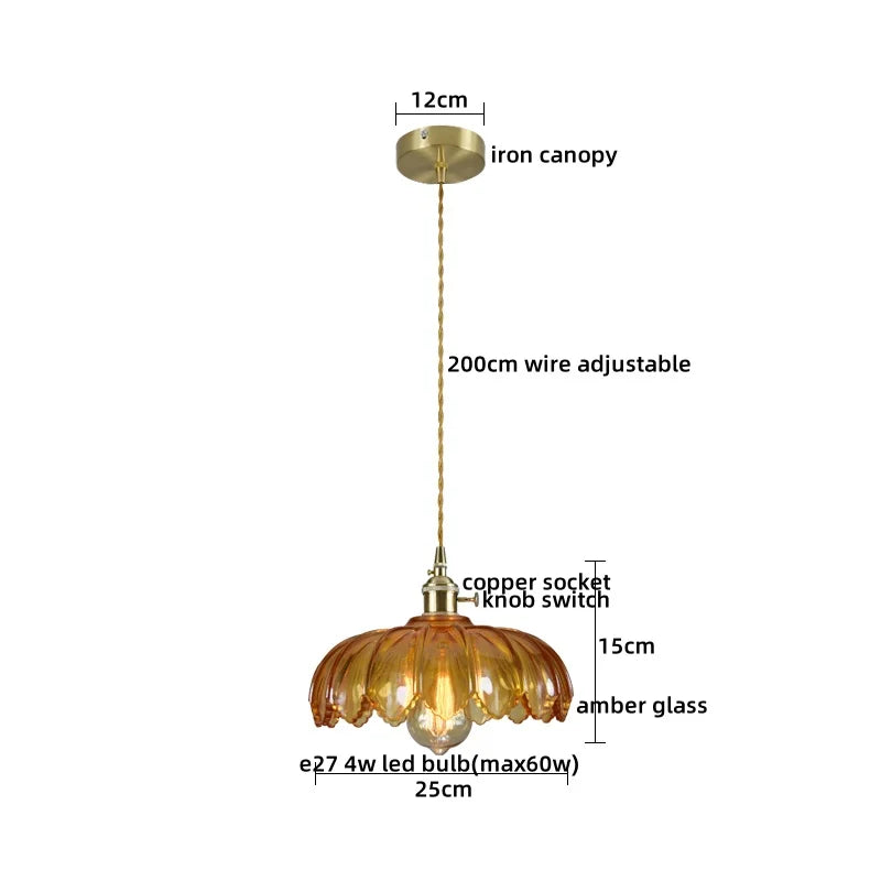 Glass LED Hanging Light