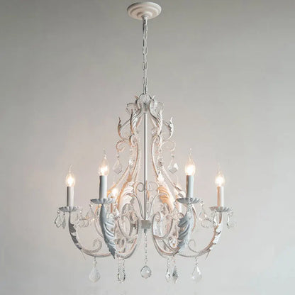 DecorBites™ Iron Crystal Chandelier for Living Room Dining Bedroom Clothing Store Lighting