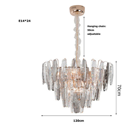 DecorBites™ Gold Crystal LED Chandelier Lighting for Dinning Table
