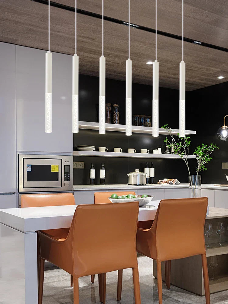 DecorBites™ Black Cylinder Pendant Lights for Modern Kitchen Island and Dining Table