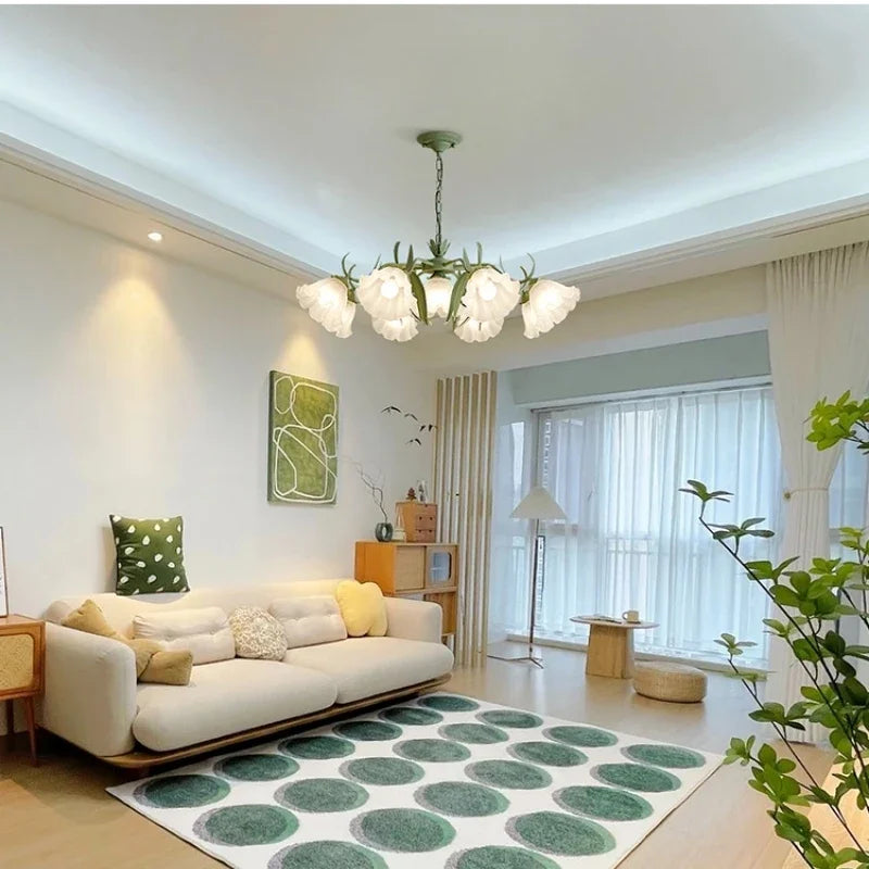 Green Iron Flower Chandelier