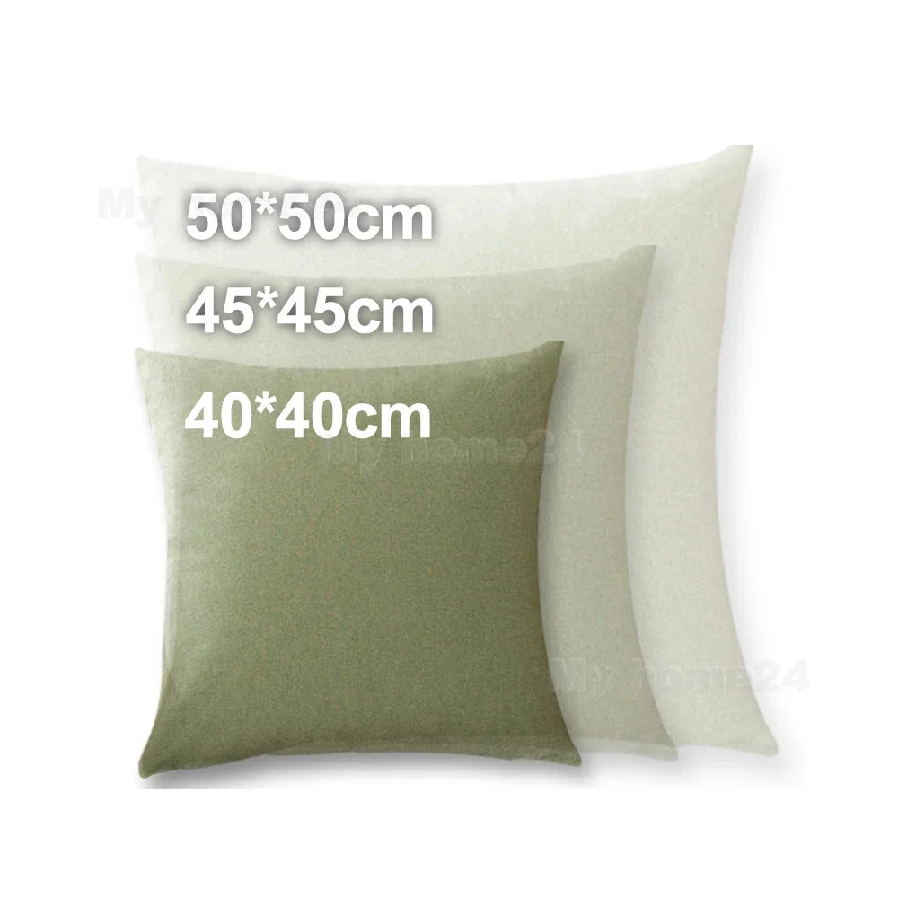 DecorBites™ Cotton Linen Pillow Cover Set for Home Decor - Plain Cushion Covers