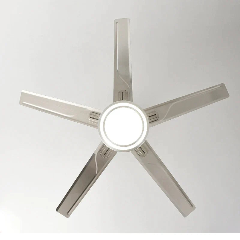 DecorBites™ 52" Stainless Steel Blade Ceiling Fan with LED Light and Remote Control