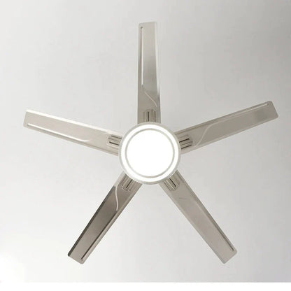 DecorBites™ 52" Stainless Steel Blade Ceiling Fan with LED Light and Remote Control