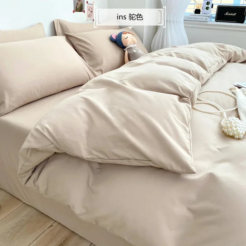 DecorBites™ Comfort King Size Bedding Set: Soft Duvet Cover & Pillowcases, Affordable & Durable