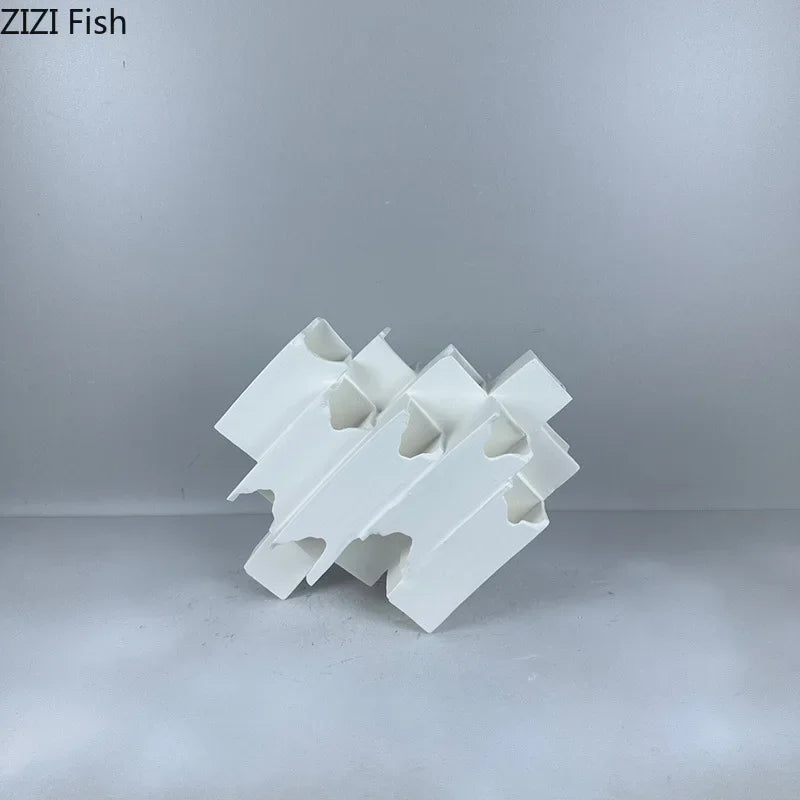DecorBites™ Geometric Ceramic Desk Ornament Minimalism Sculpture Room Decor