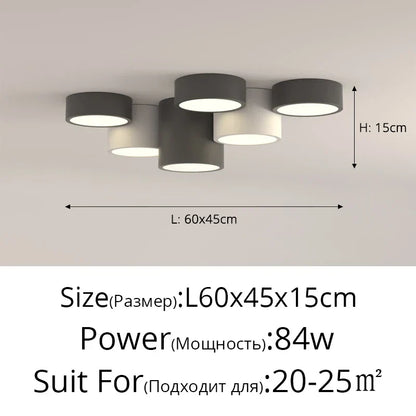 DecorBites™ Geometric Chandelier: Minimalist Modern Luxe Black White Bedroom Lamp
