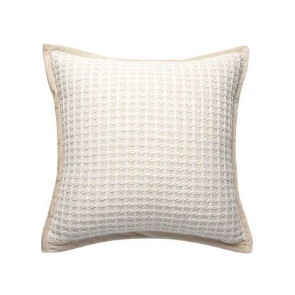 DecorBites™ Geometric Line Embroidered Suede Pillowcase for Sofa Bed Living Room