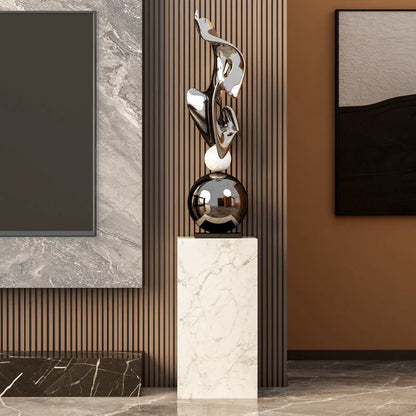 DecorBites™ Geometric Electroplating Art Sculpture for Modern Luxury Home Decor