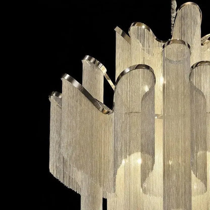 DecorBites™ LED Flower Tassels Ceiling Chandelier for Living Room and Staircase