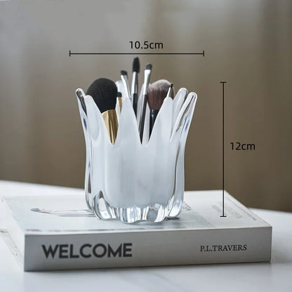 DecorBites™ Geometric Bud Glass Vase for Home Decoration and Storage