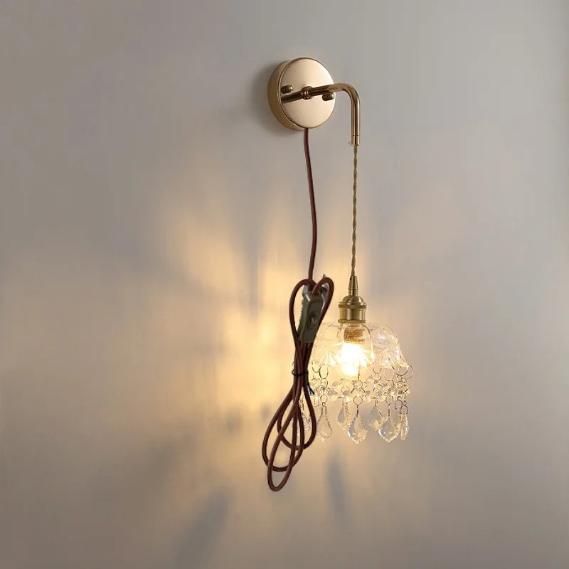 DecorBites™ Clear Glass LED Wall Lamp Modern Crystal Home Decor Bathroom Mirror Light