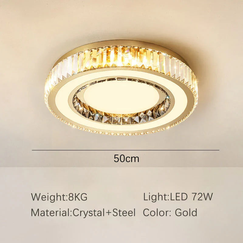 Gold Double Crystal Chandelier