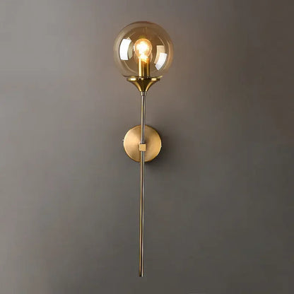 DecorBites™ Golden Glass Ball Wall Sconce: Modern Nordic Metal Lighting for Living Room
