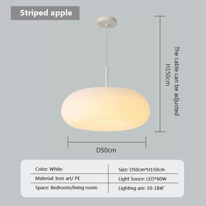 DecorBites™ Cream Apple LED Pendant Light for Cozy Illumination in Home Décor