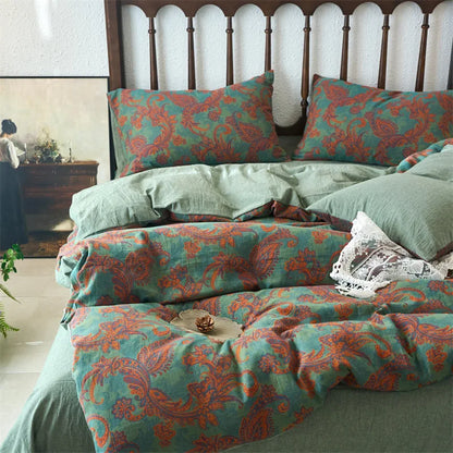 DecorBites™ Cotton Jacquard Bedding Sets Vintage Quilt Set for All Seasons