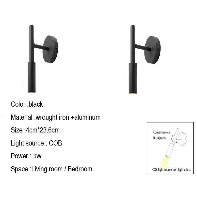 DecorBites™ LED Wall Lamp Night Light Bedroom Reading Living room Decor Home Spotlight