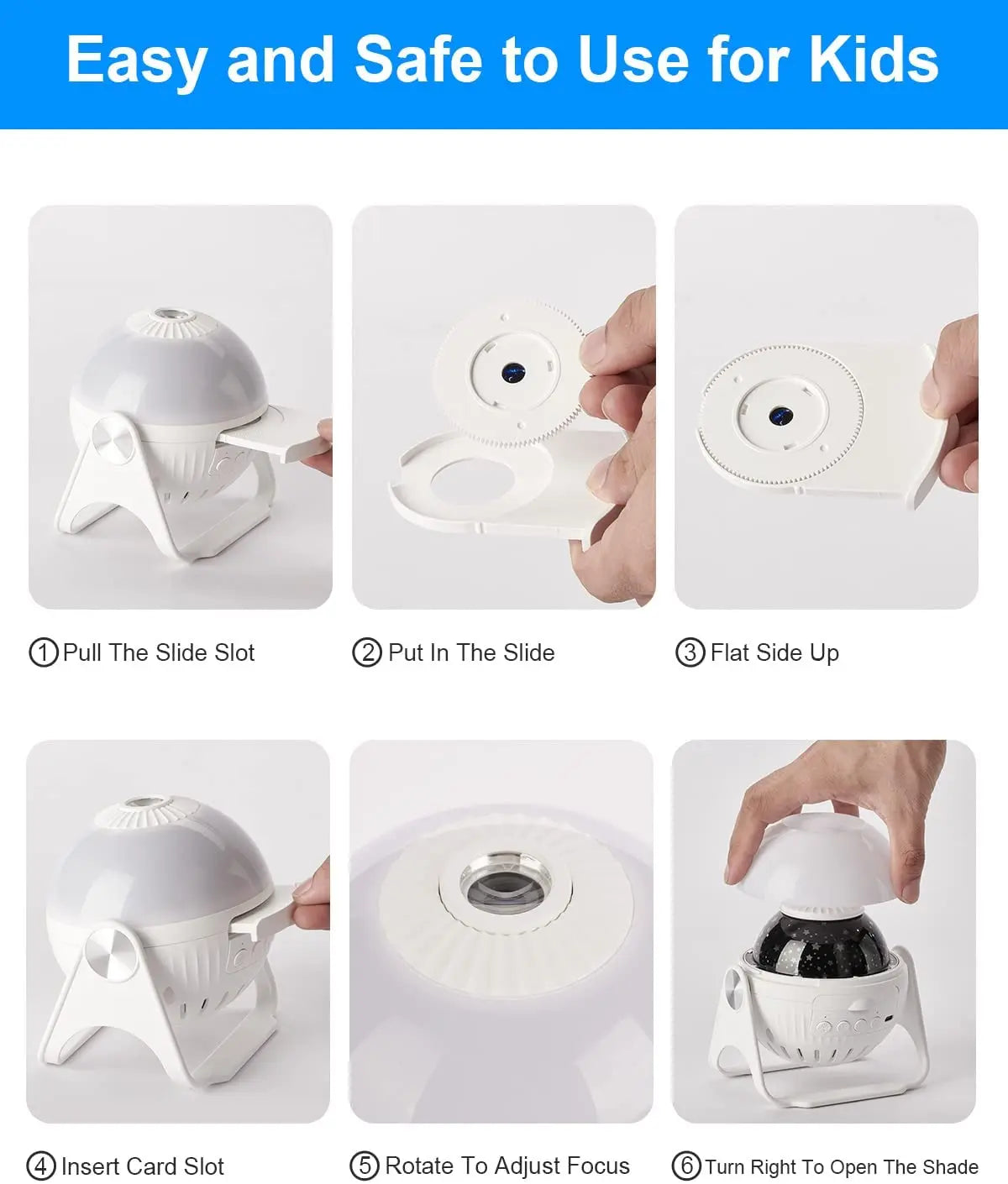 DecorBites™ Galaxy Night Light Projector: 360° Adjustable Star Sky Lamp for Bedroom, Kids' Gift