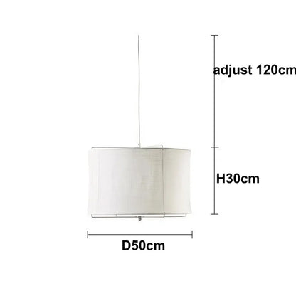 DecorBites™ Linen Fabric Chandelier: Japanese Retro Handmade Art Lamps for Restaurant, Bedroom, Bar Counter