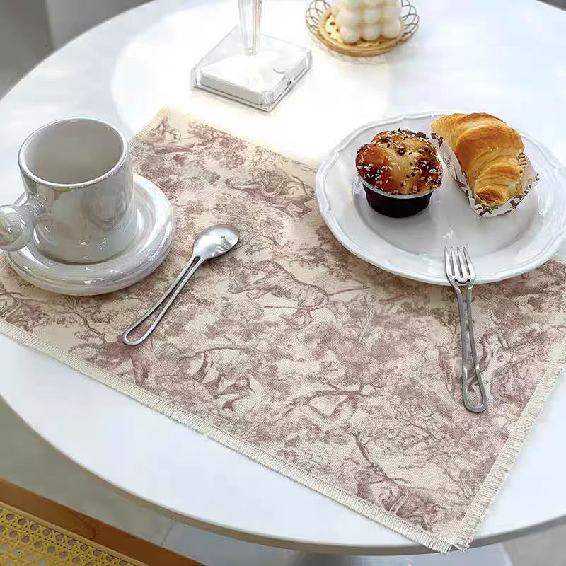 DecorBites™ Cotton Linen Meal Mat - Waterproof & Heat-insulating Kitchen Pad