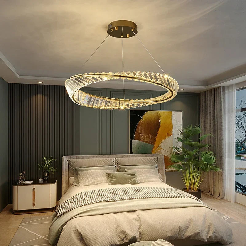 Crystal Gold Pendant Chandelier
